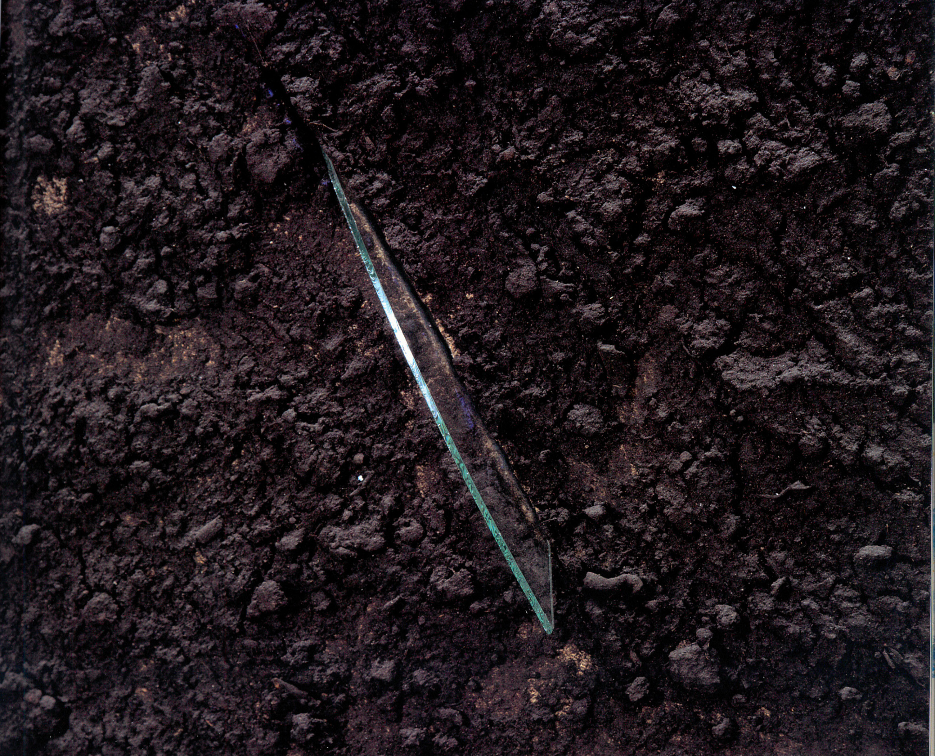 Terre (détail), terre sur bois, verre, 1996 caspar2
